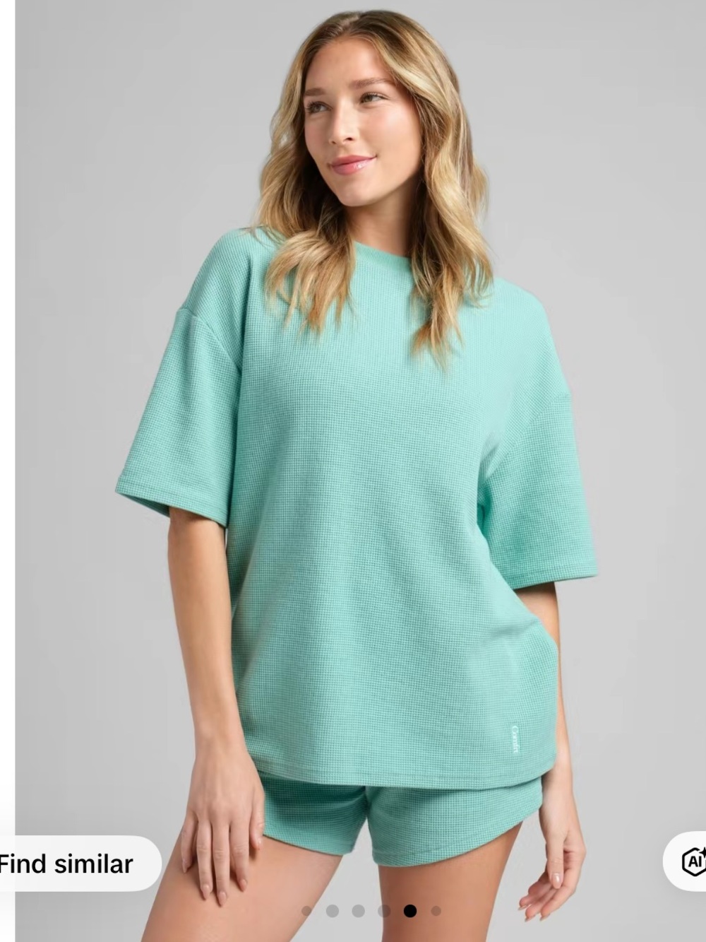 Comfrt Waffle Lounge Tee in Color Wasabi